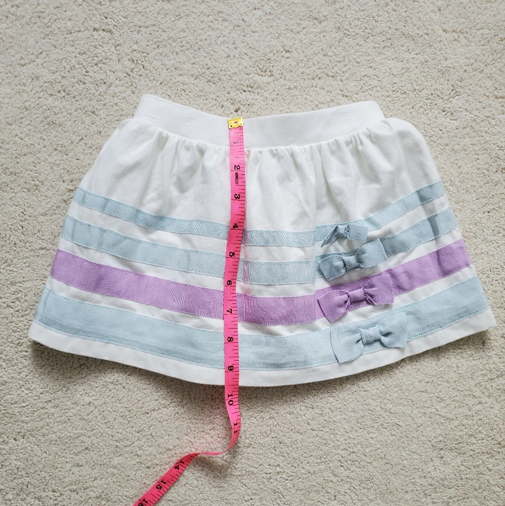 NWT Janie and Jack Baby Girls' White Ribbon and Bow Skirt sz6-12m